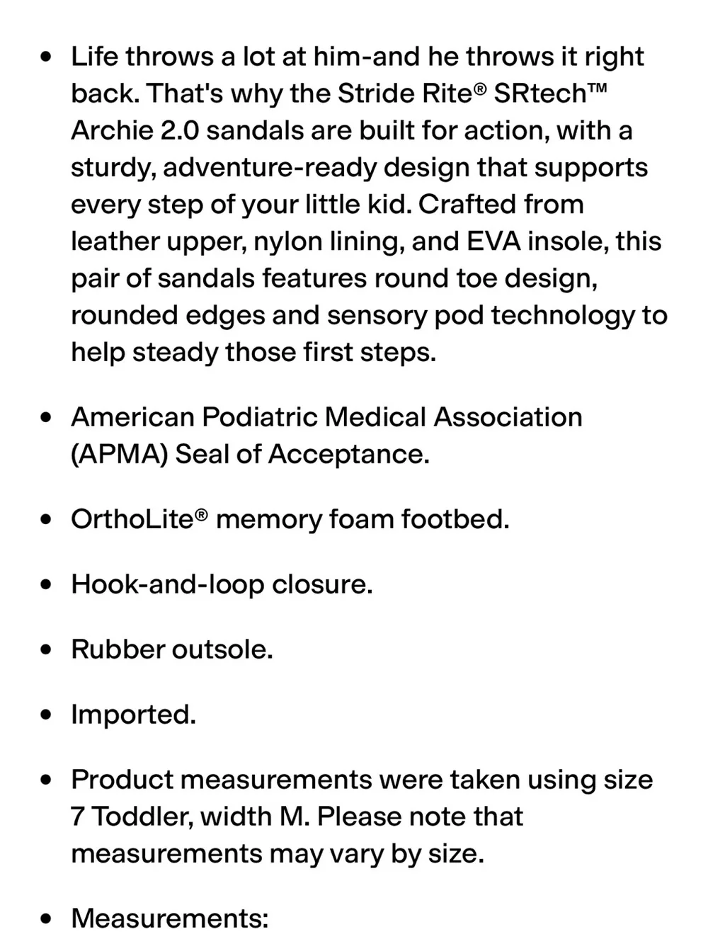 Stride Rite SRT Archie 2.0 Toddler Sandals